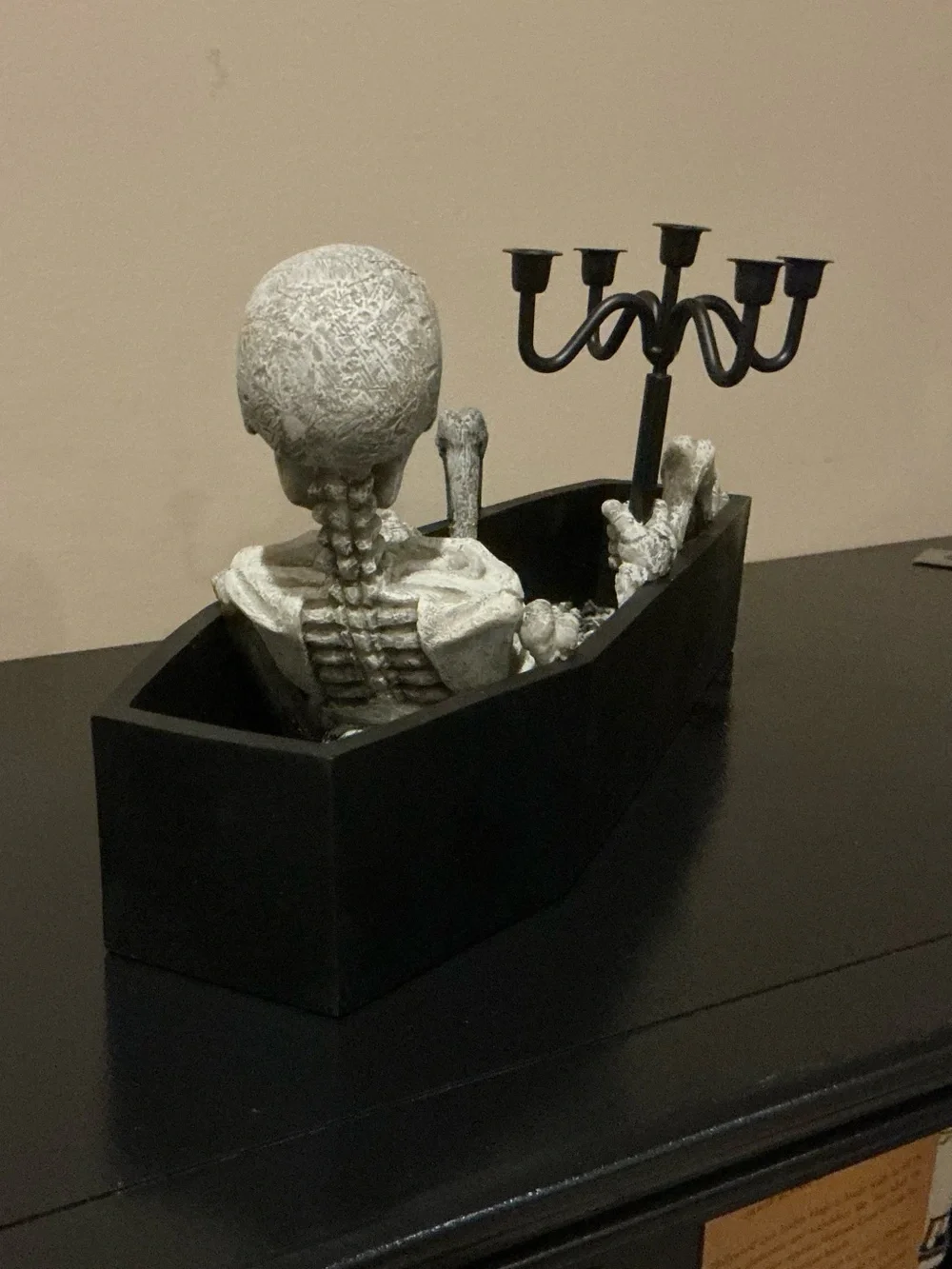 AMAZING Skeleton in Coffin Halloween Decor